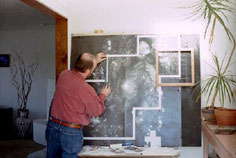  Doug working on a painting 